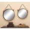 Brown Metal Industrial Hanging Wall Mirrors, 2ct.